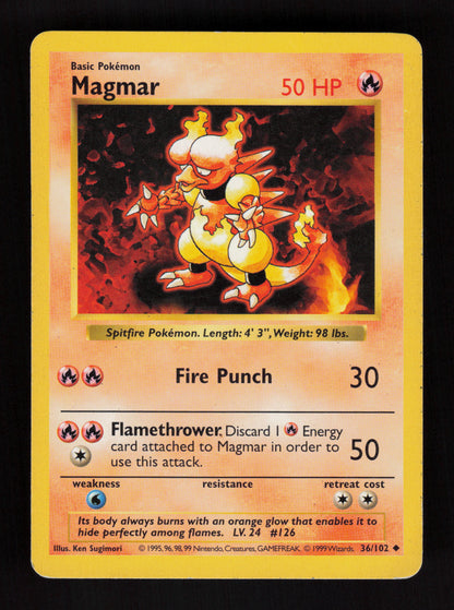 Magmar 36/102 - Shadowless - Base Set