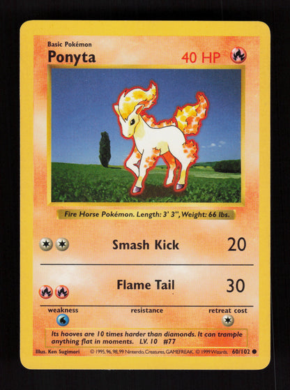 Ponyta 60/102 - Shadowless - Base Set