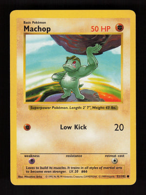 Machop 52/102 - Shadowless - Base Set