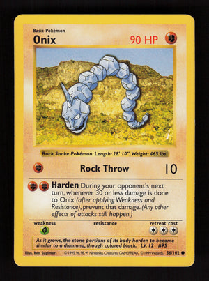 Onix 56/102 - Shadowless - Base Set