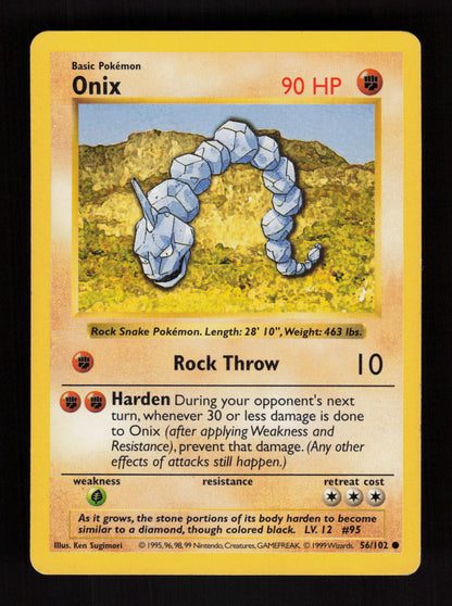 Onix 56/102 - Shadowless - Base Set