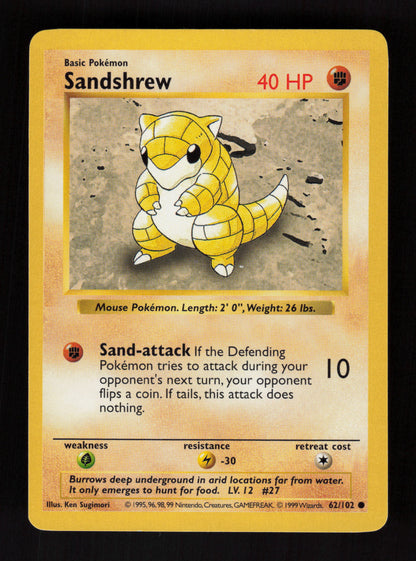 Sandshrew 65/102 - Shadowless - Base Set