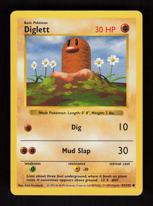 Diglett 47/102 - Shadowless - Base Set