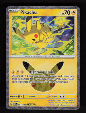 Pikachu 051/128 (29/30) - 30th Celebration