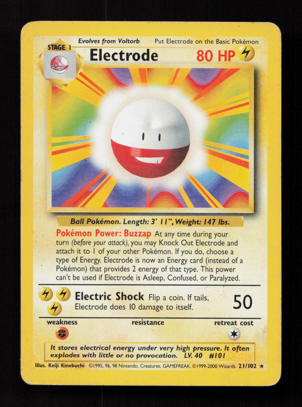 Electrode 021/102 - Rare - Base Set