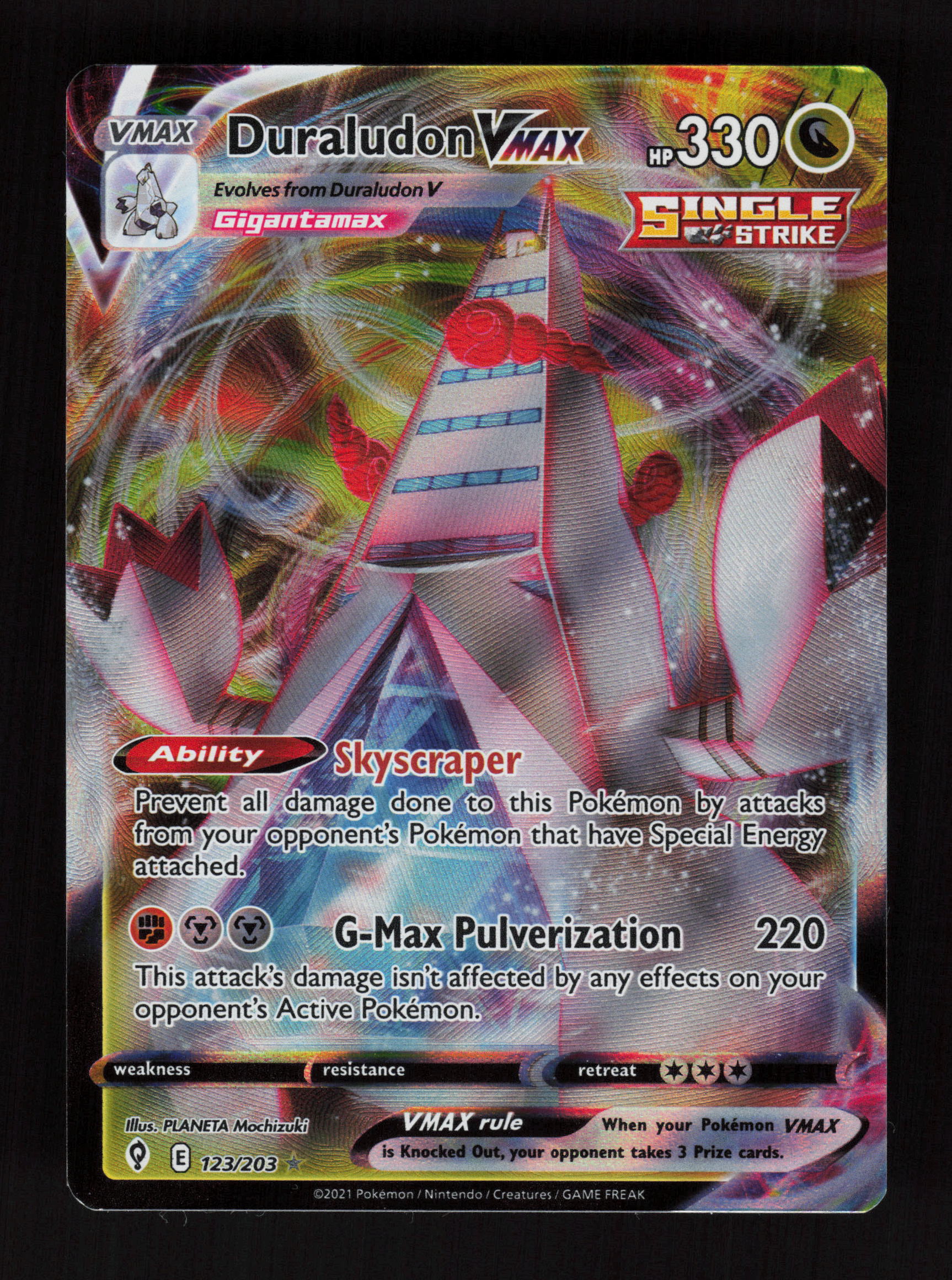Duraludon VMAX 123/203 - Ultra Rare - SWSH07: Evolving Skies