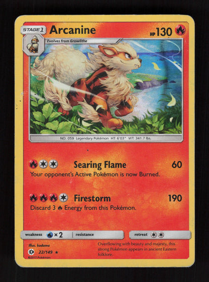 Arcanine 22/149 - Holo Rare - SM Base Set