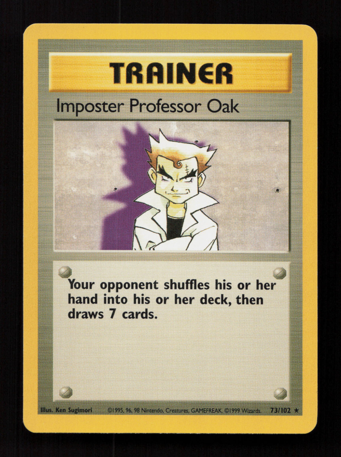 Imposter Professor Oak 073/102 - Rare - Base Set