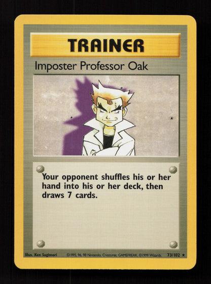 Imposter Professor Oak 073/102 - Rare - Base Set