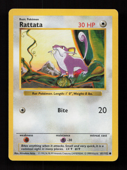 Rattata 061/102 - Common - Base Set (Shadowless)