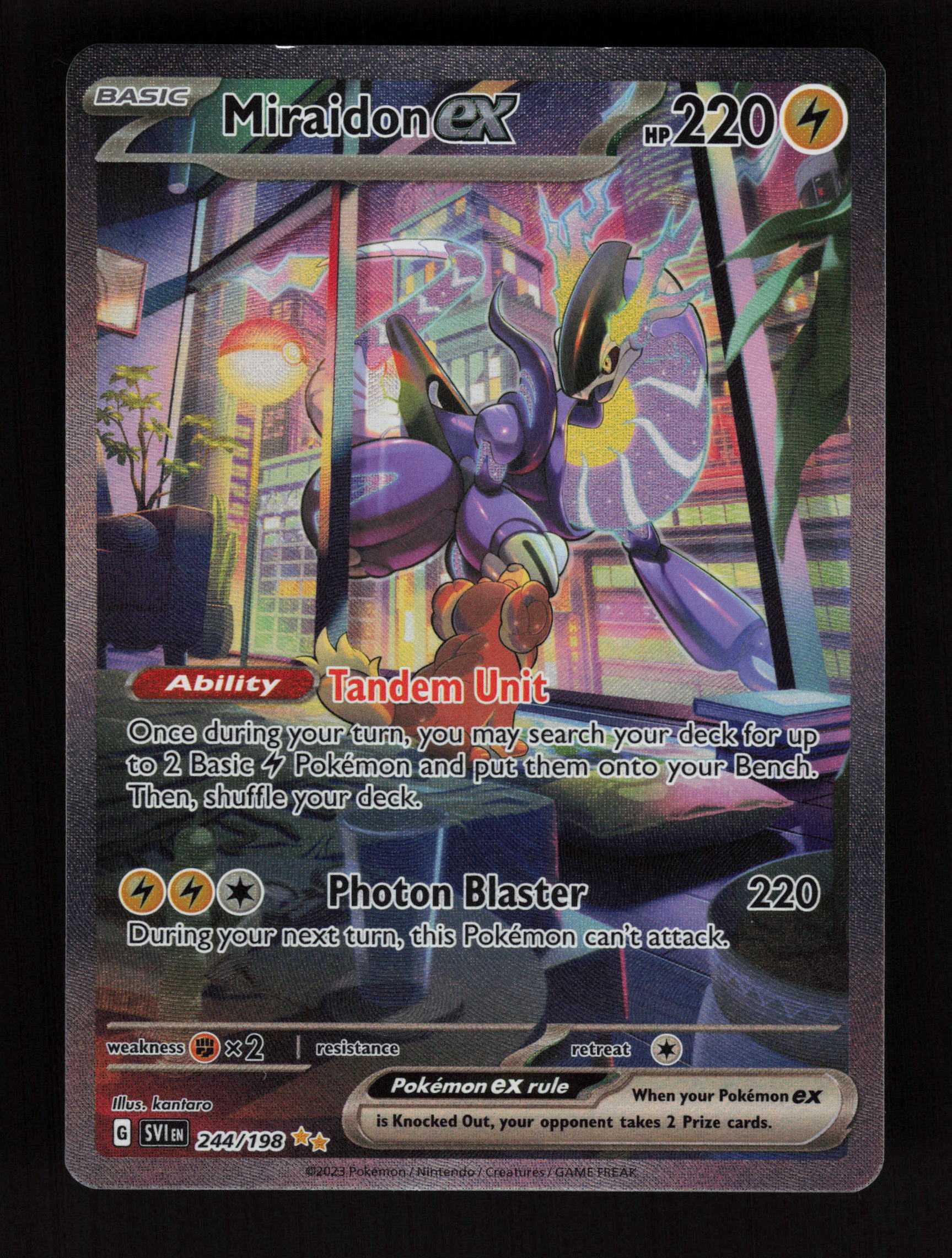 Miraidon ex Special Illustration Rare SV01: Scarlet & Violet Base Set 244/198 NM