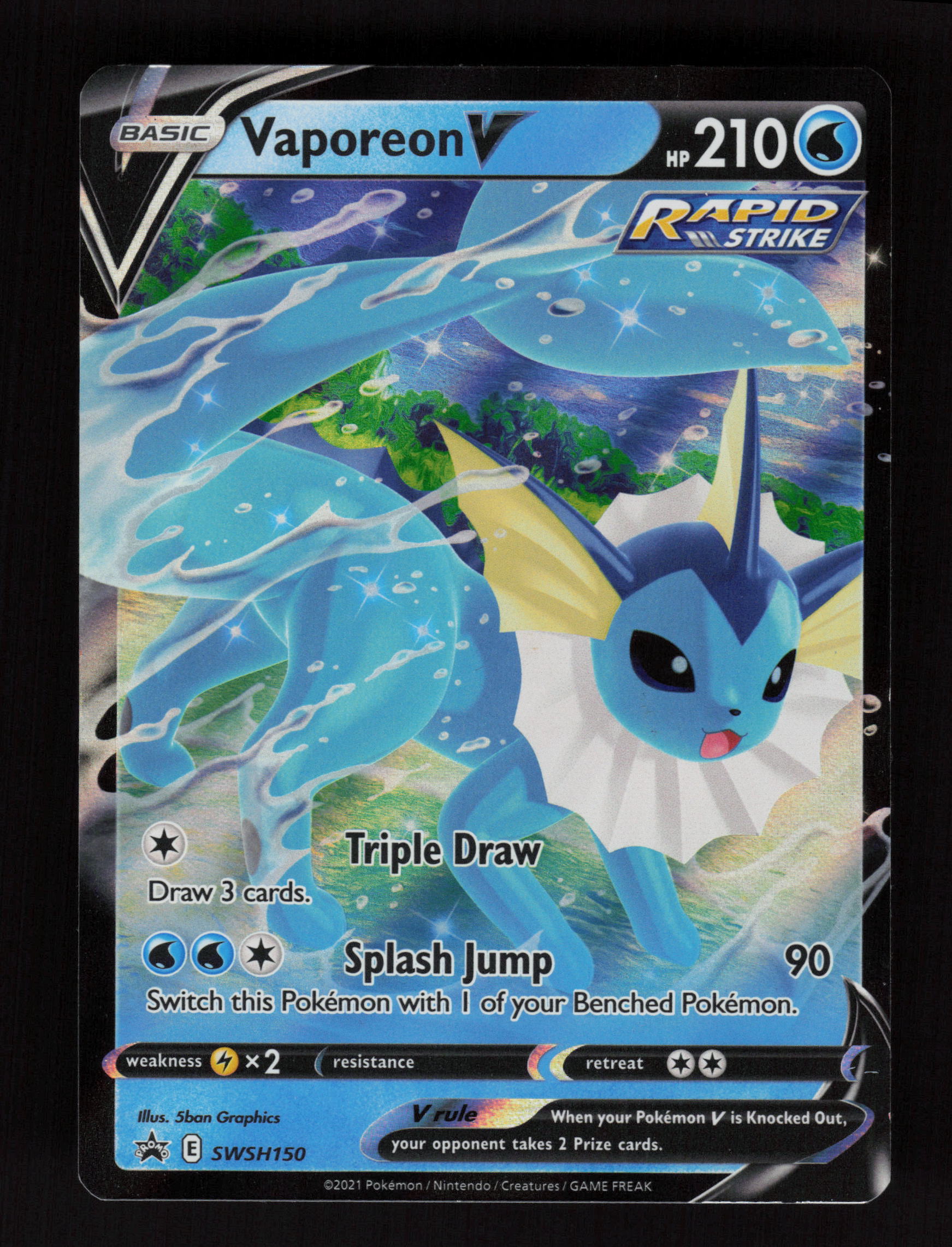 Vaporeon V SWSH150 - Promo - SWSH: Sword & Shield Promo Cards