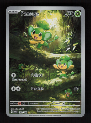 Pansage Illustration Rare SV: Black Bolt 089/086 NM