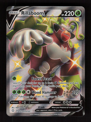 Rillaboom V SV105/SV122 - Shiny Holo Rare - Shining Fates: Shiny Vault