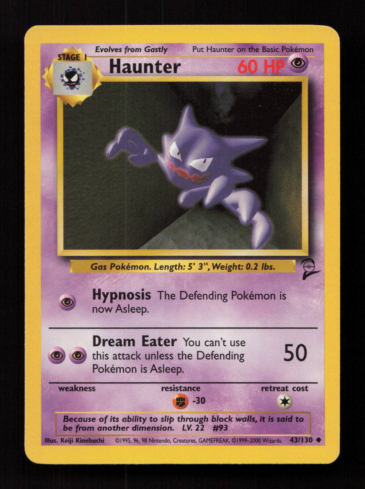 Haunter 043/130 - Uncommon - Base Set 2