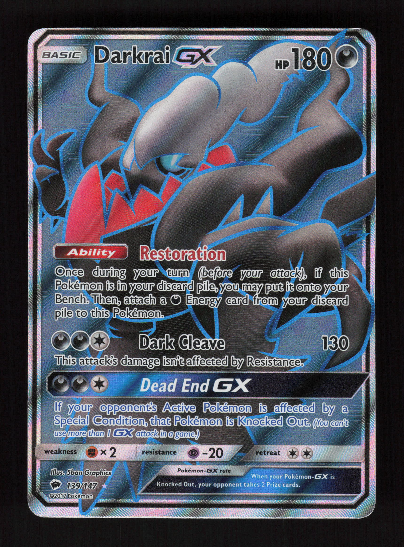 Darkrai GX 139/147 - Ultra Rare - SM - Burning Shadows