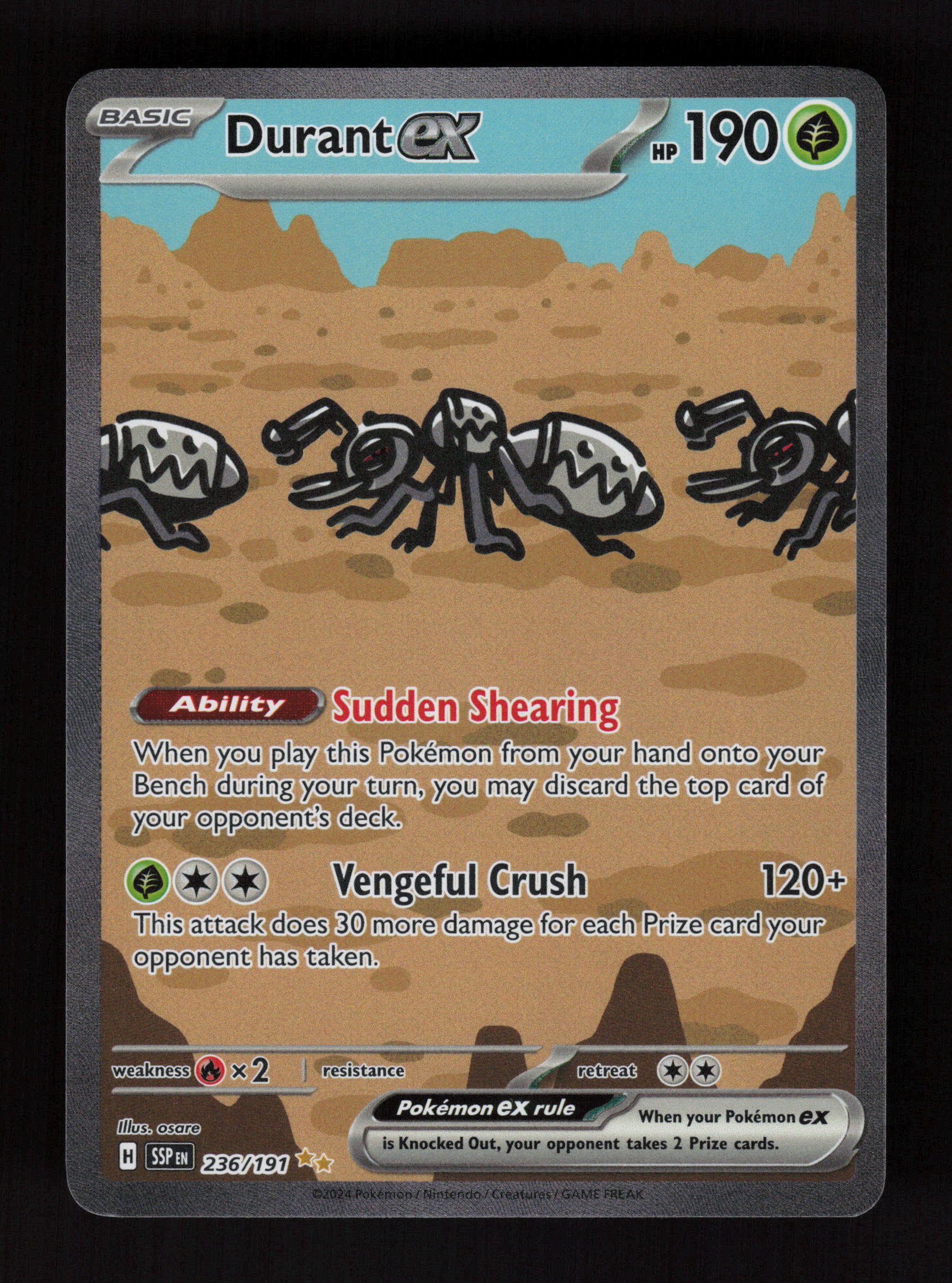 Durant ex 236/191 - Special Illustration Rare - SV08: Surging Sparks 