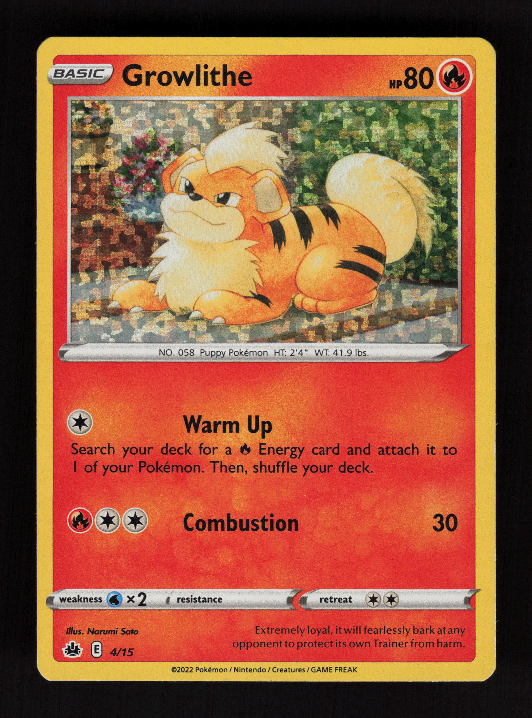 Growlithe - 4/15 004/015 - Promo - McDonald's Promos 2022 