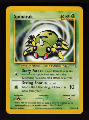Spinarak 075/111 - Common - Neo Genesis