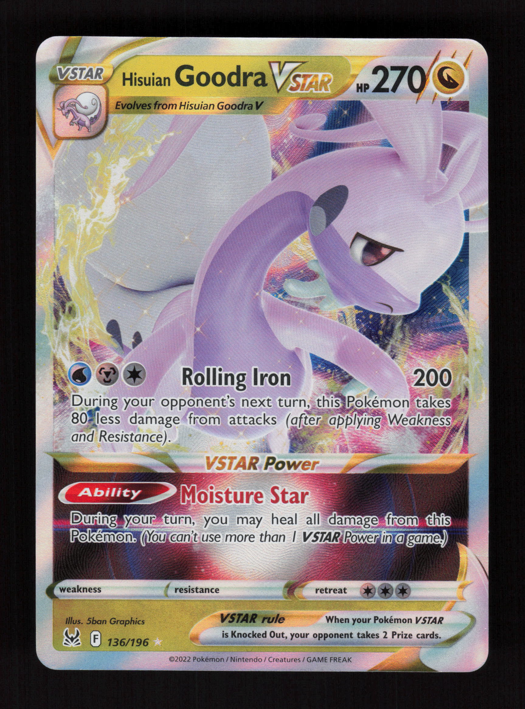 Hisuian Goodra VSTAR 136/196 - Ultra Rare - SWSH11: Lost Origin