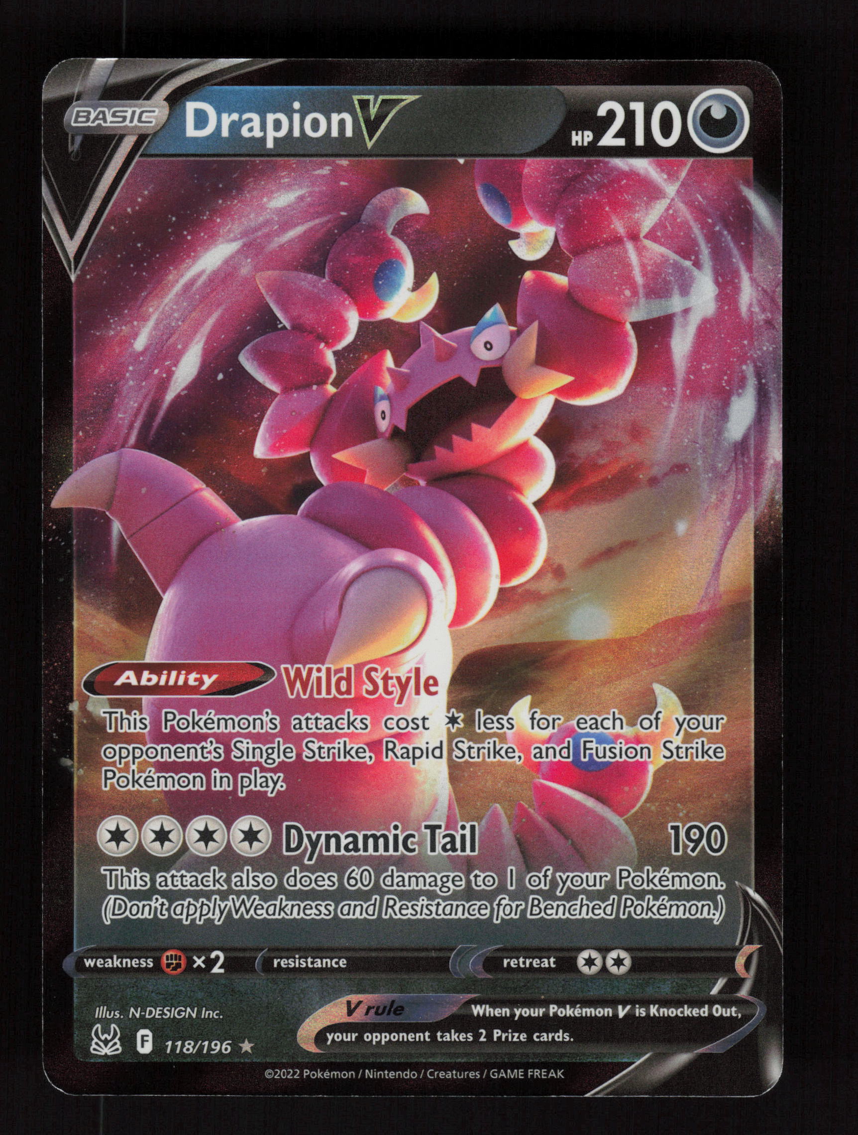 Drapion V 118/196 - Ultra Rare - Lost Origin