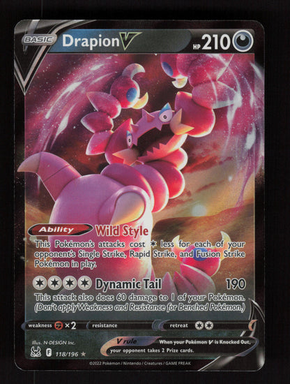Drapion V 118/196 - Ultra Rare - Lost Origin