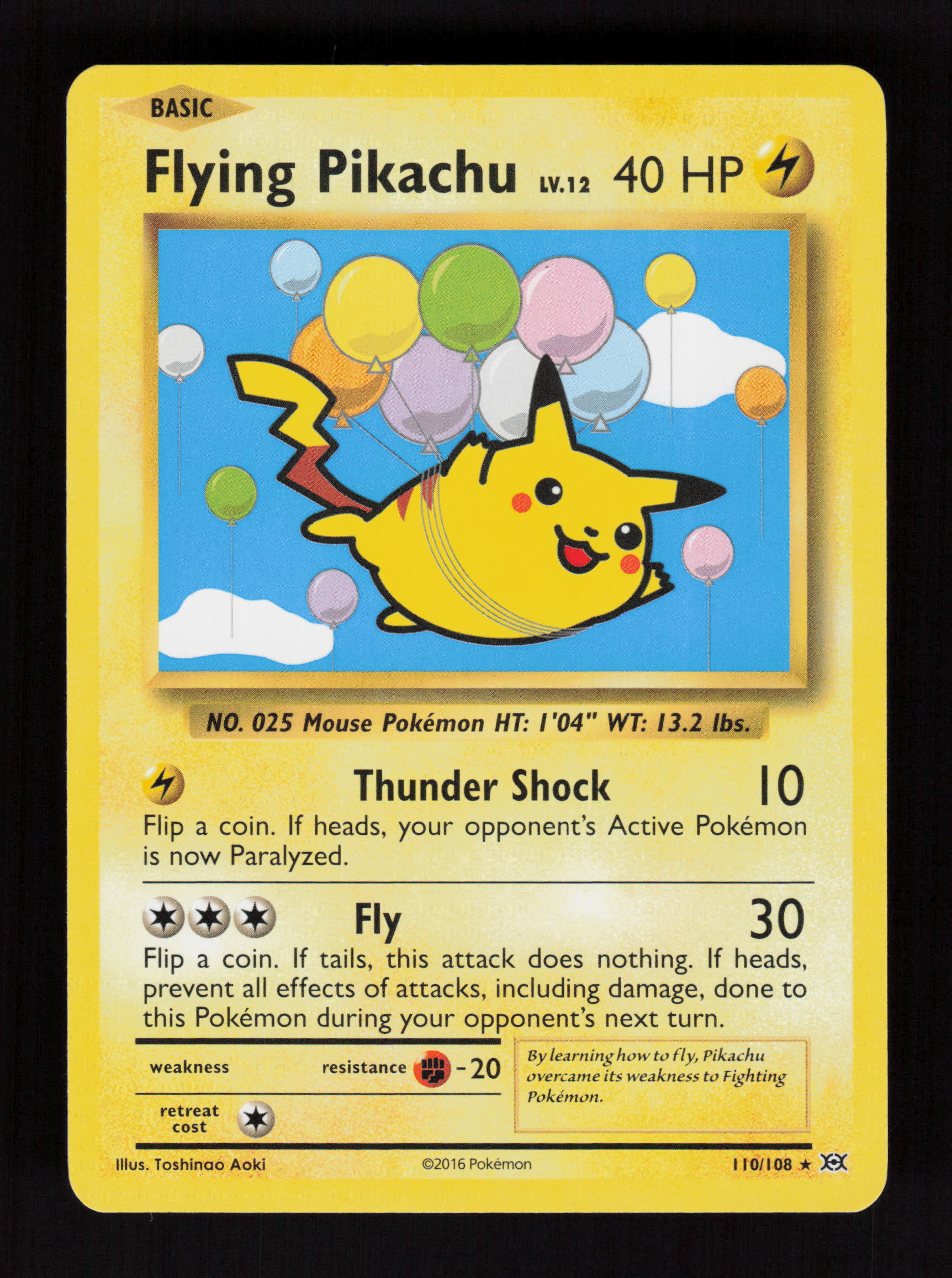 Flying Pikachu 110/108 - Secret Rare - XY - Evolutions 