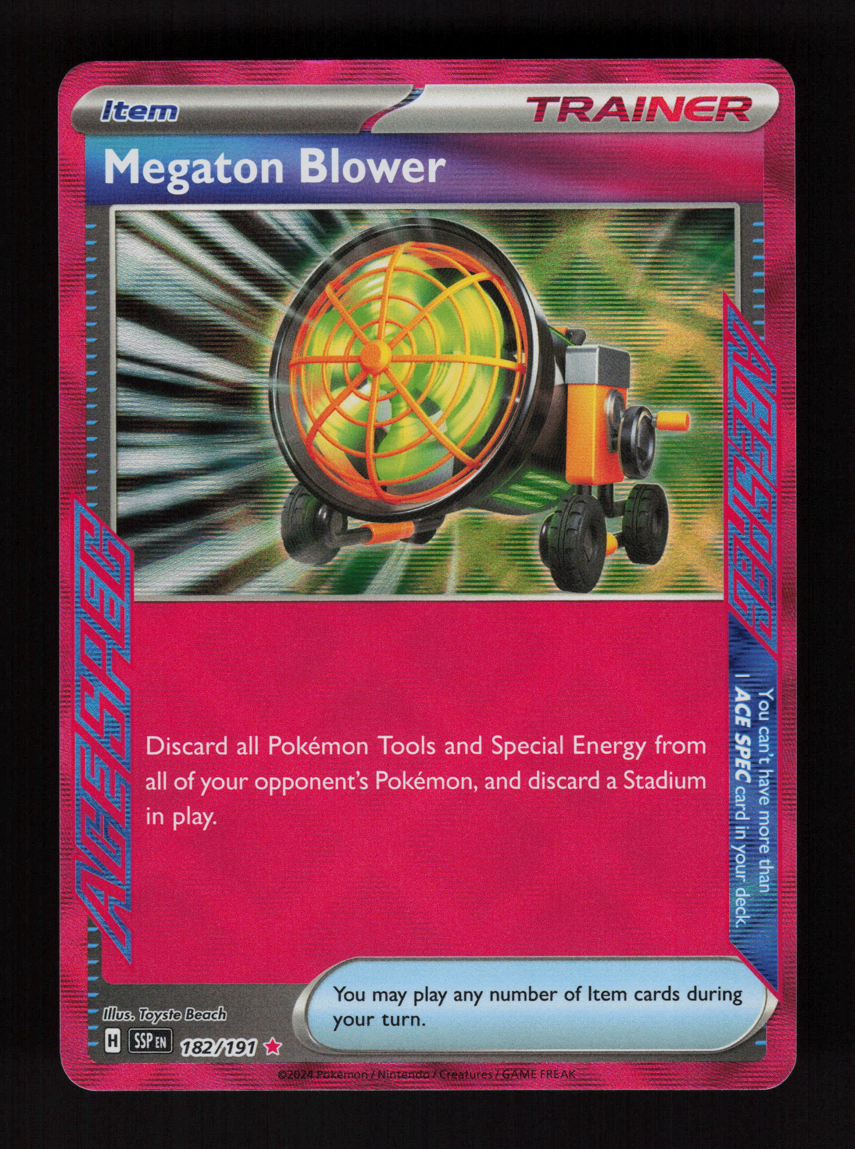 Megaton Blower 182/191 - ACE SPEC Rare - SV08: Surging Sparks 