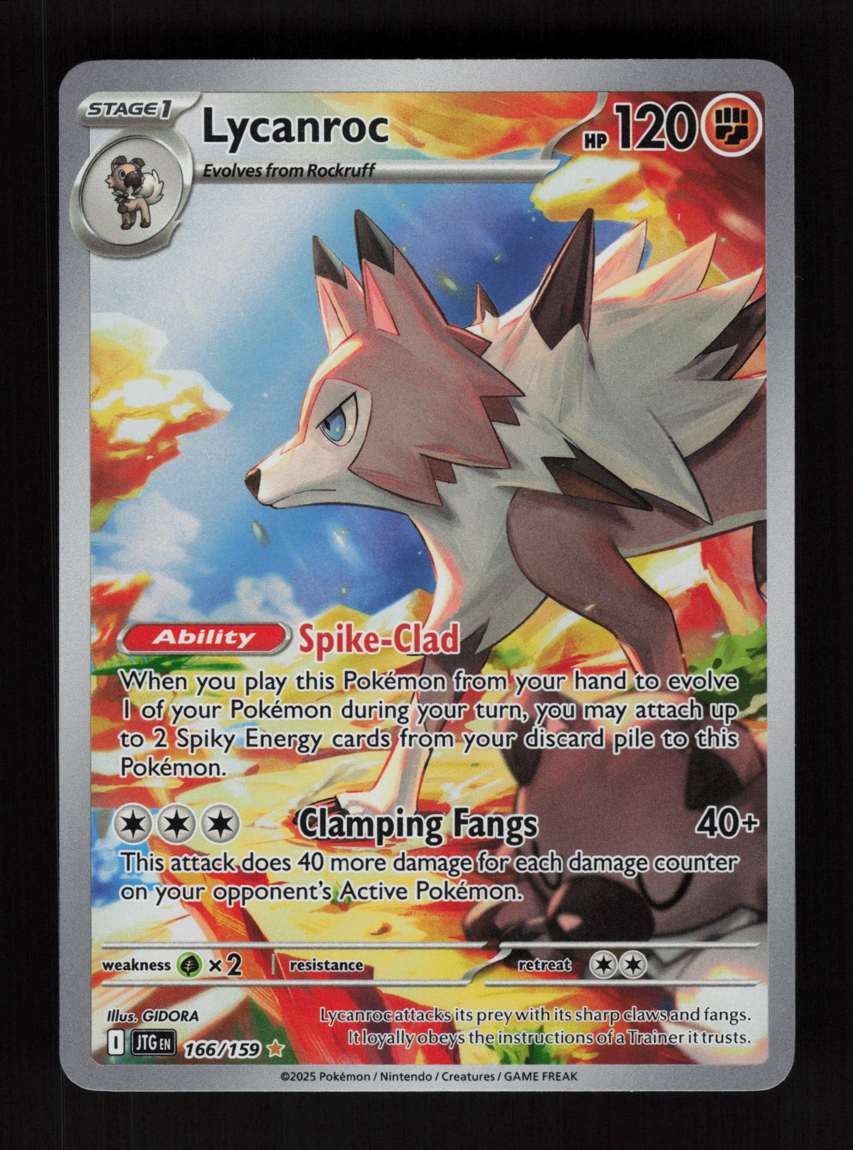 Lycanroc 166/159 - Illustration Rare - SV09: Journey Together 