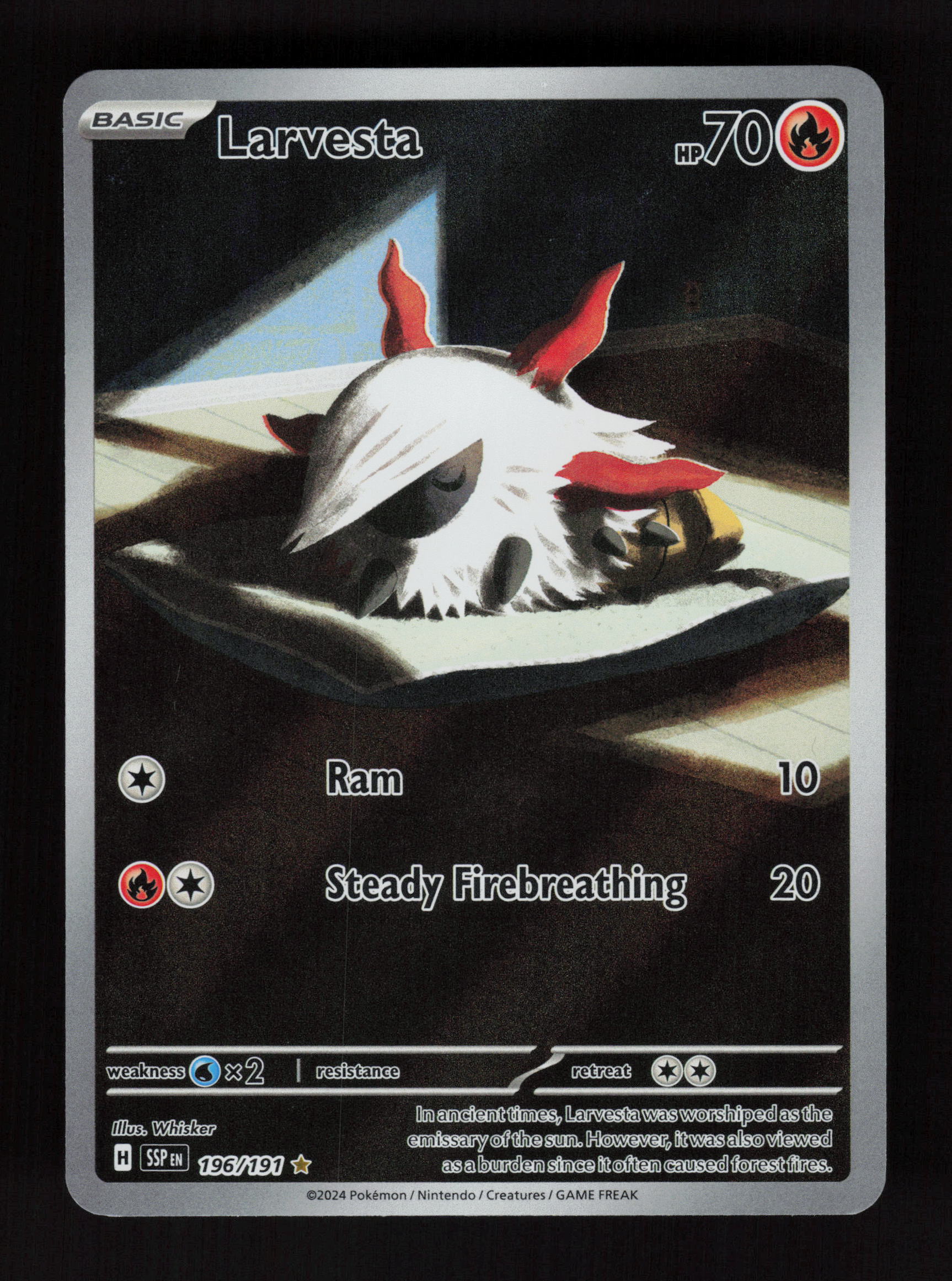 Larvesta - 196/191 - Illustration Rare - SV08: Surging Sparks