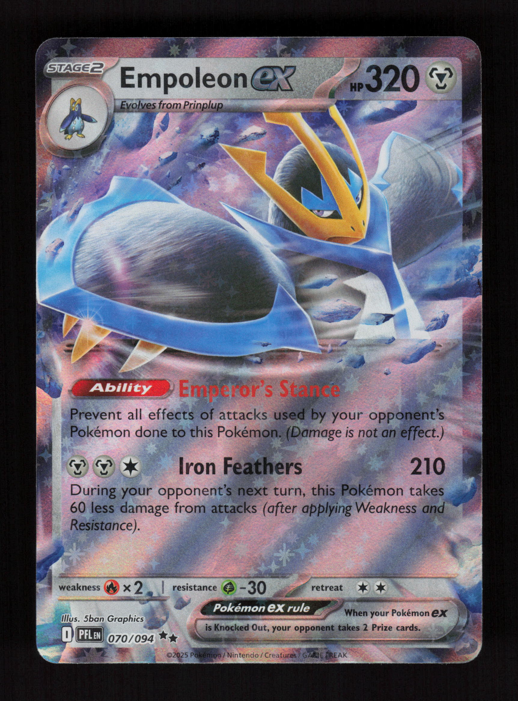Empoleon ex 070/094 - Double Rare - Phantasmal Flames