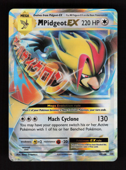 M Pidgeot EX Ultra Rare XY - Evolutions 65/108 NM