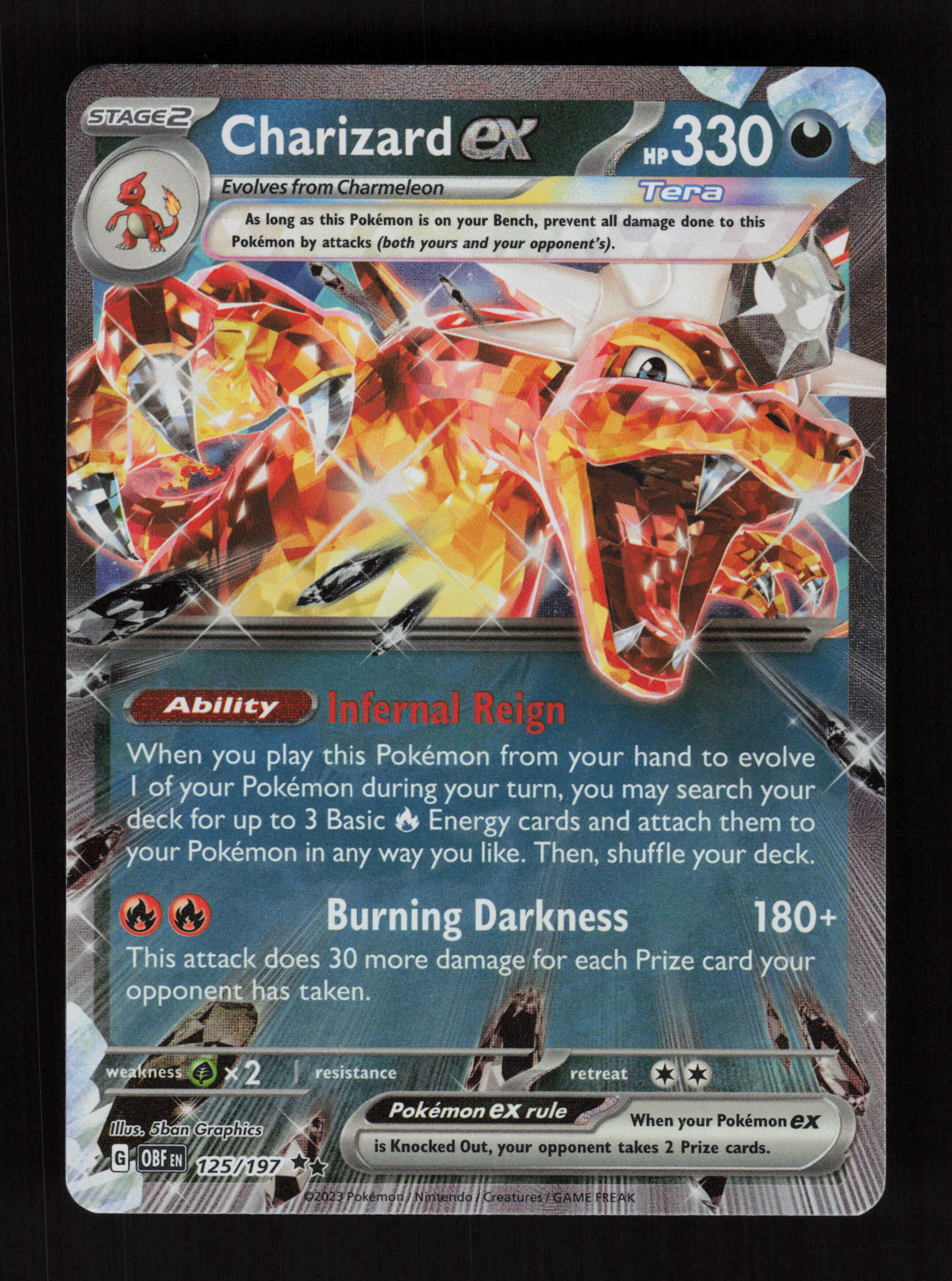 Charizard ex 125/197 - Double Rare - SV03: Obsidian Flames