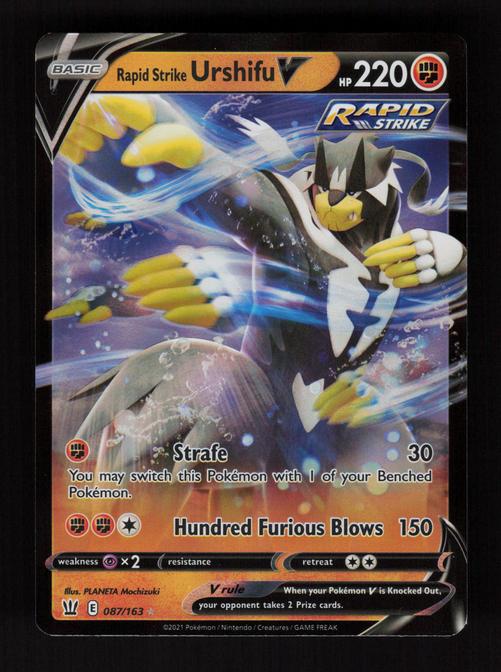 Rapid Strike Urshifu V 087/163 - Ultra Rare - SWSH05: Battle Styles
