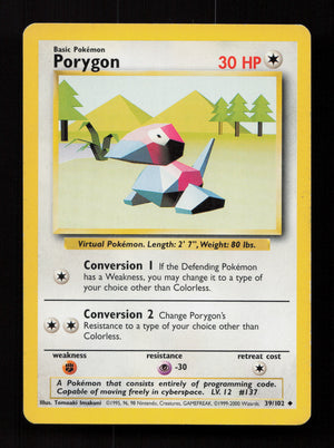 Porygon 039/102 - Uncommon - Base Set