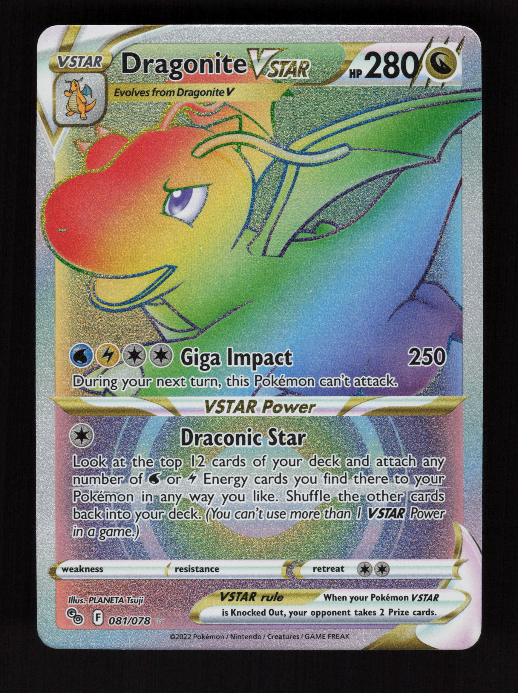Dragonite VSTAR 081/078 - Secret Rare - Pokemon GO