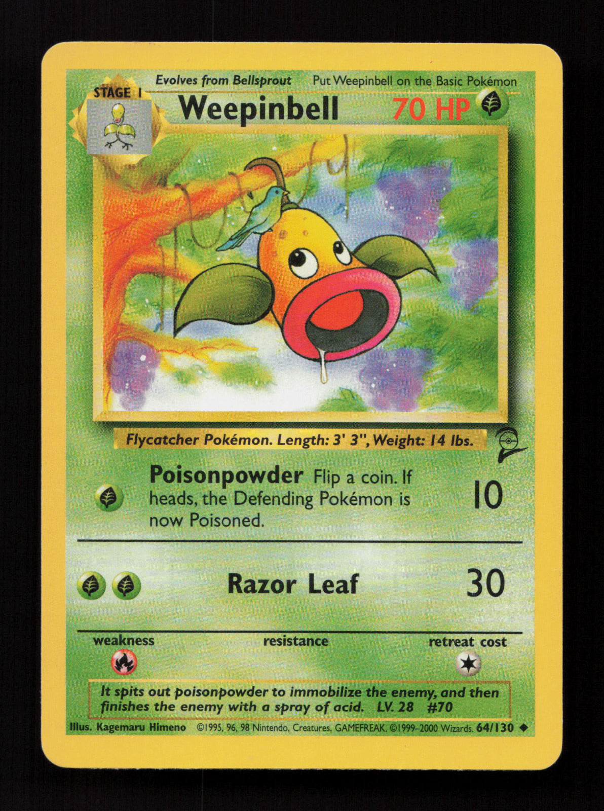 Weepinbell 064/130 - Uncommon - Base Set 2