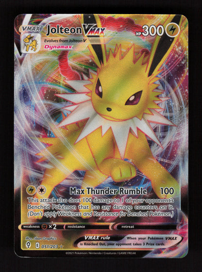 Jolteon VMAX 051/203 - Ultra Rare - SWSH07: Evolving Skies