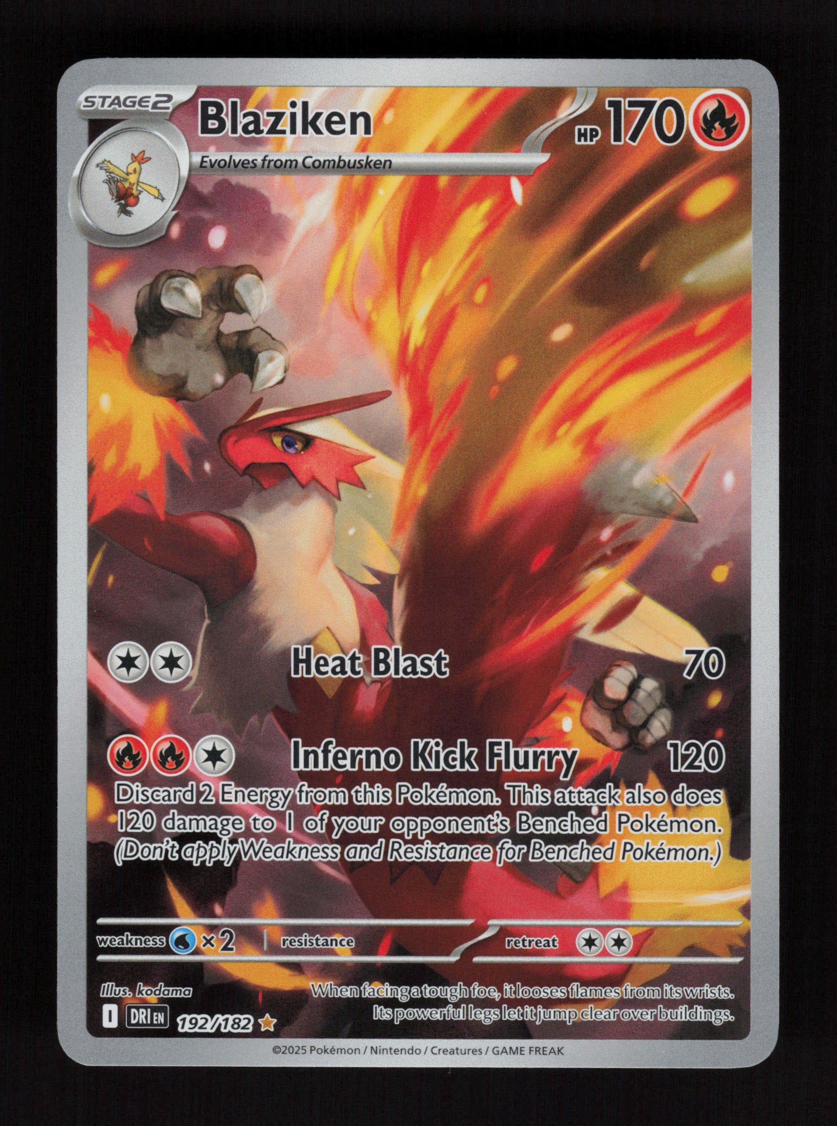 Blaziken Illustration Rare SV10: Destined Rivals 192/182 NM
