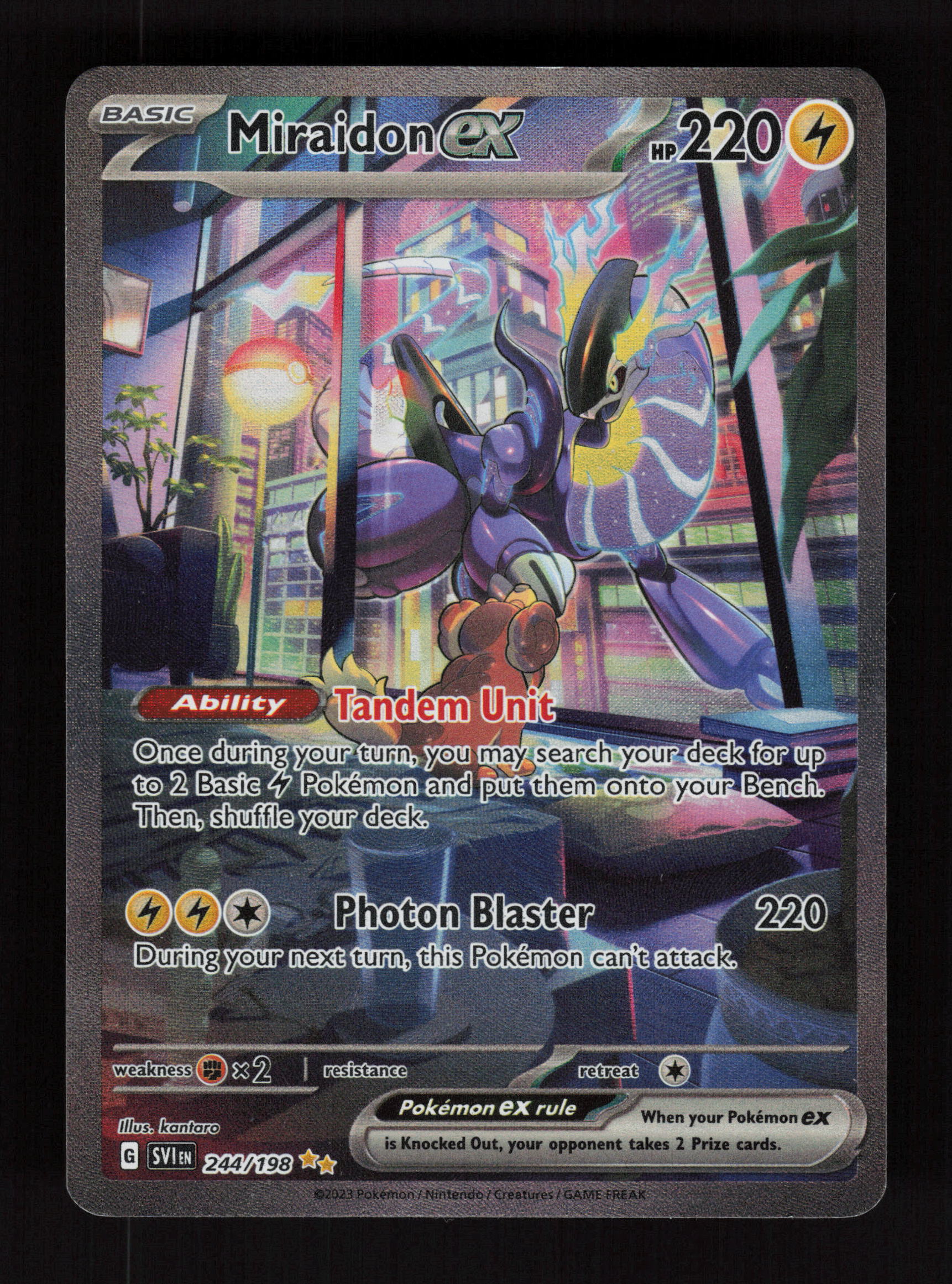 Miraidon ex 244/198 - Special Illustration Rare - Scarlet & Violet Base Set 
