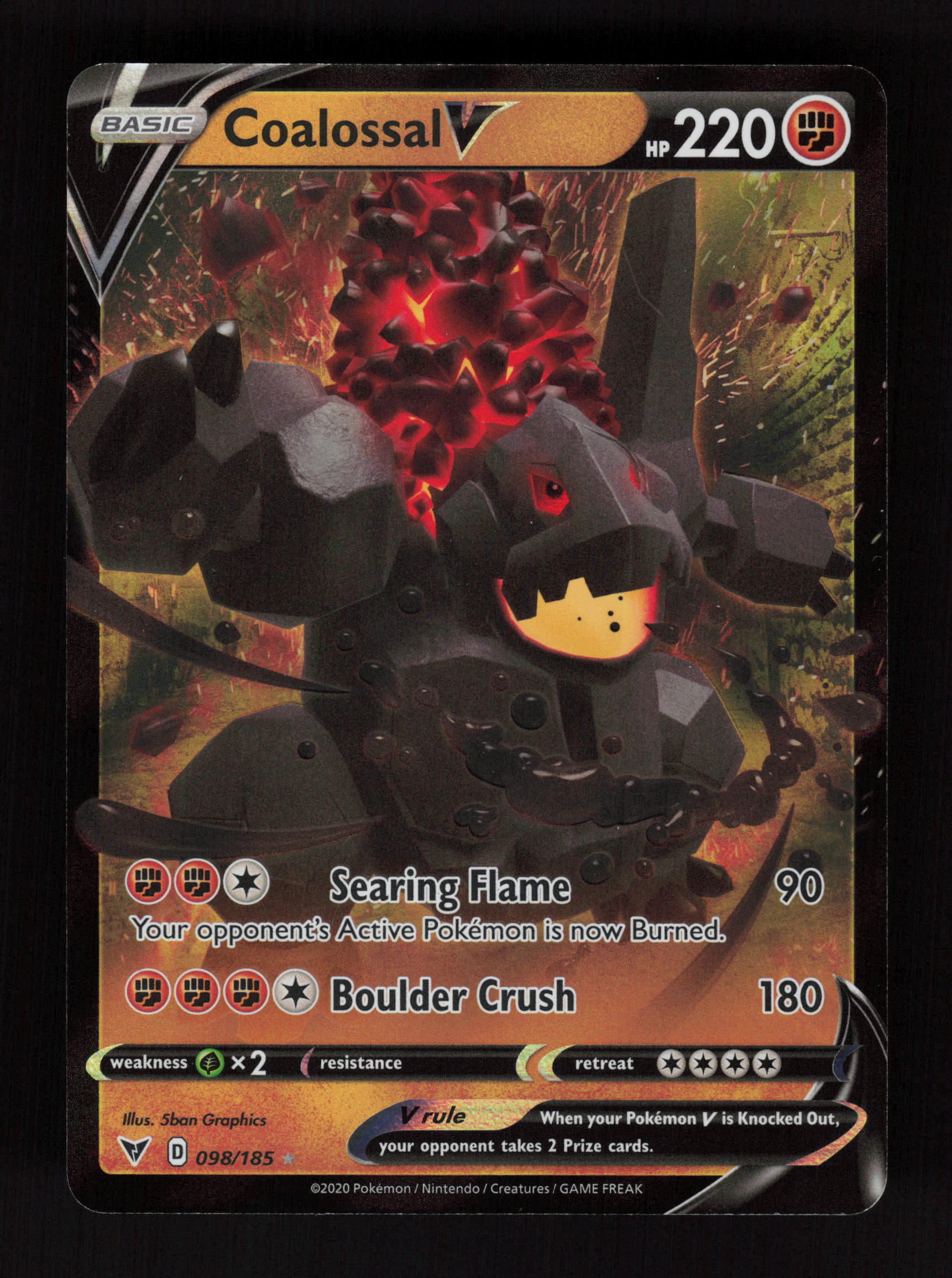 Coalossal V 098/185 - Ultra Rare - SWSH04: Vivid Voltage