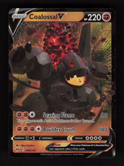 Coalossal V 098/185 - Ultra Rare - SWSH04: Vivid Voltage