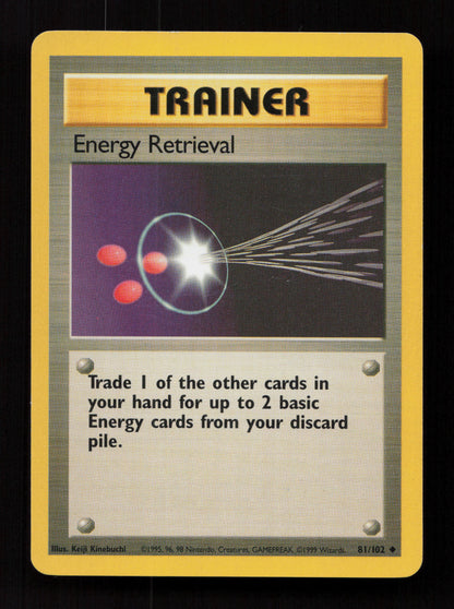Energy Retrieval 081/102 - Uncommon - Base Set