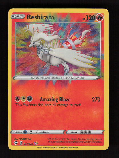Reshiram 017/072 - Amazing Rare - Shining Fates 