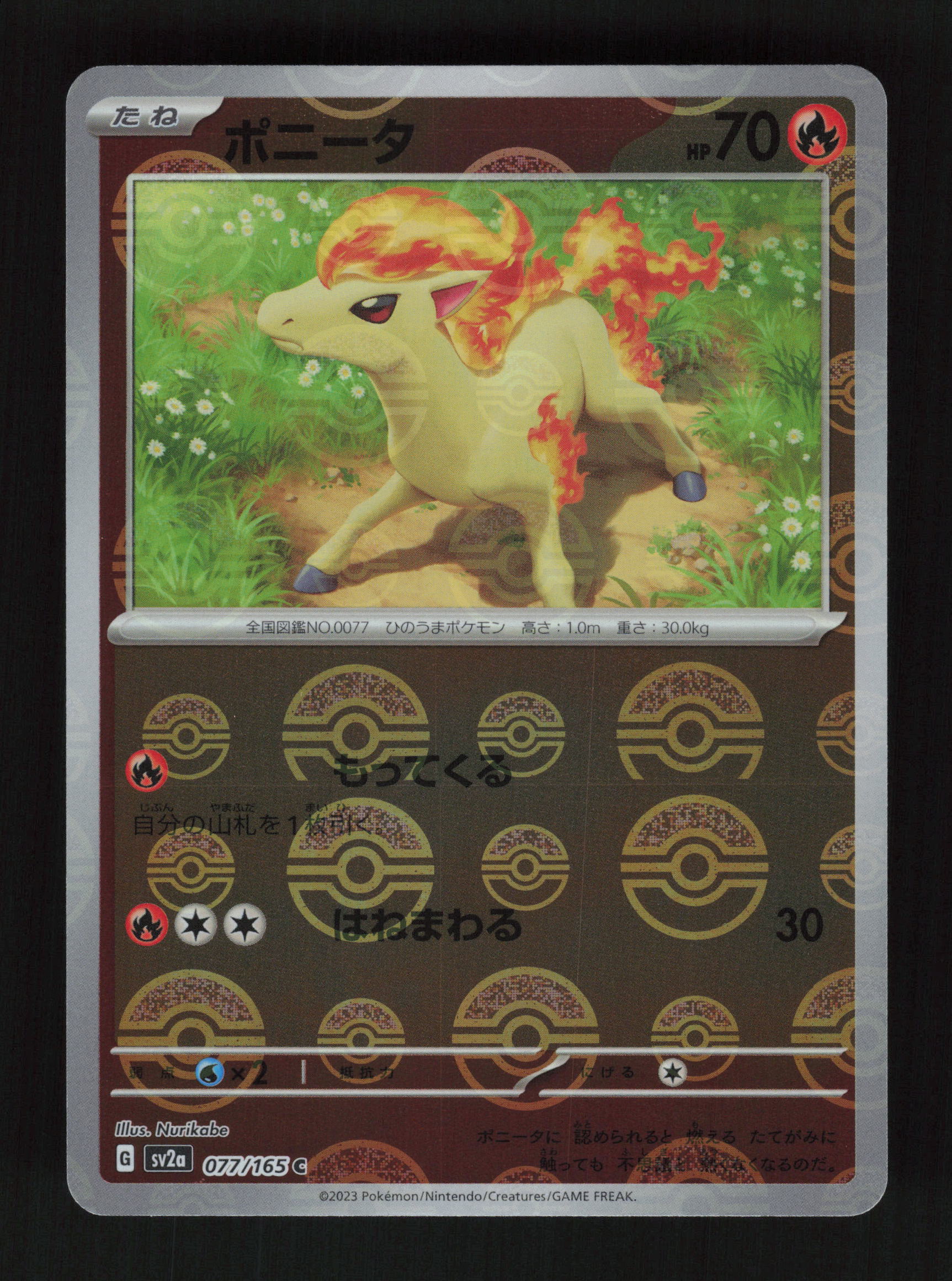 Ponyta (Poke Ball Pattern) 077/165 - Common - SV2a: Pokemon Card 151 