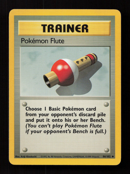 Pokemon Flute 086/102 - Uncommon - Base Set