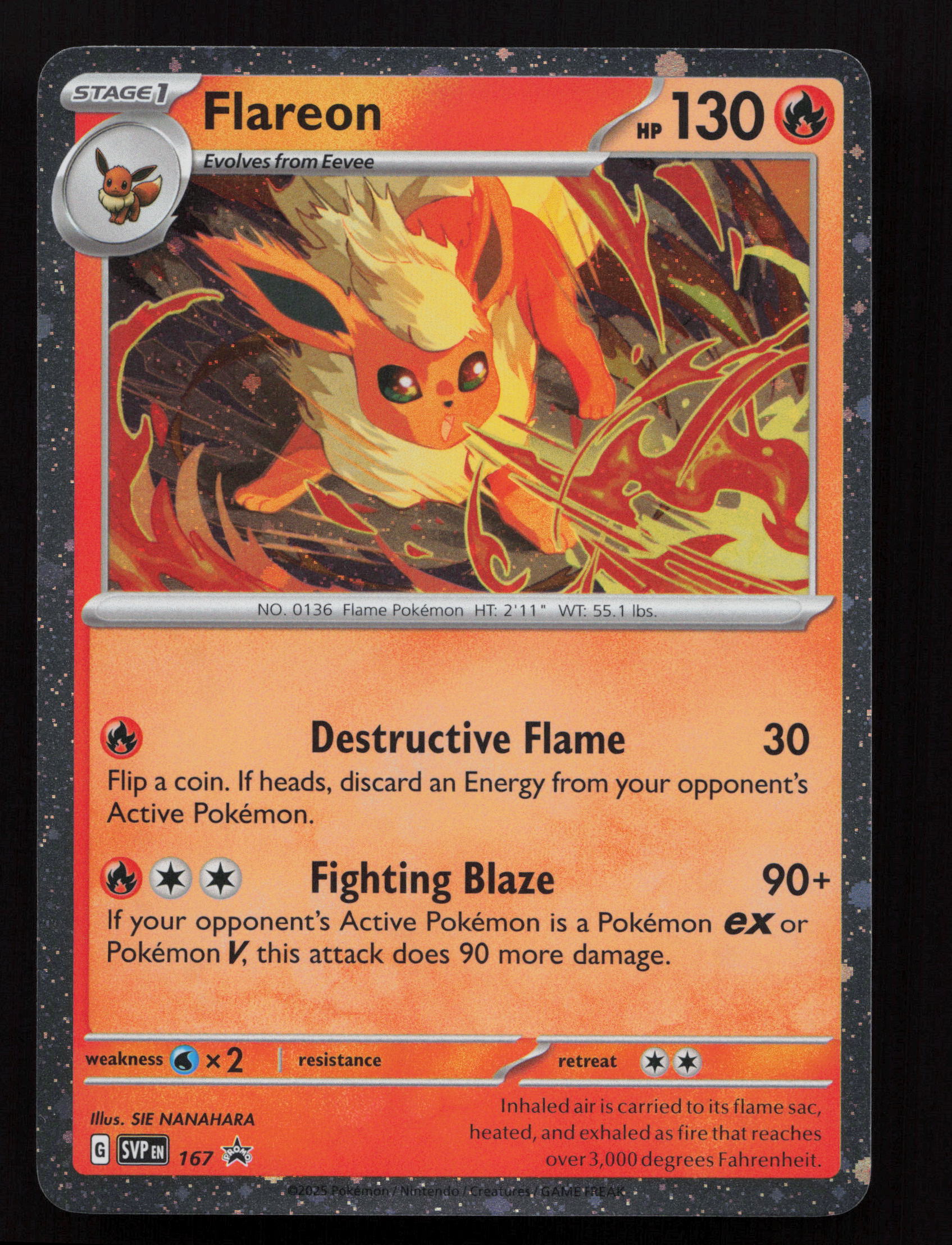 Flareon -  (Cosmos Holo) 167 - Promo - SV: Scarlet & Violet Promo Cards 
