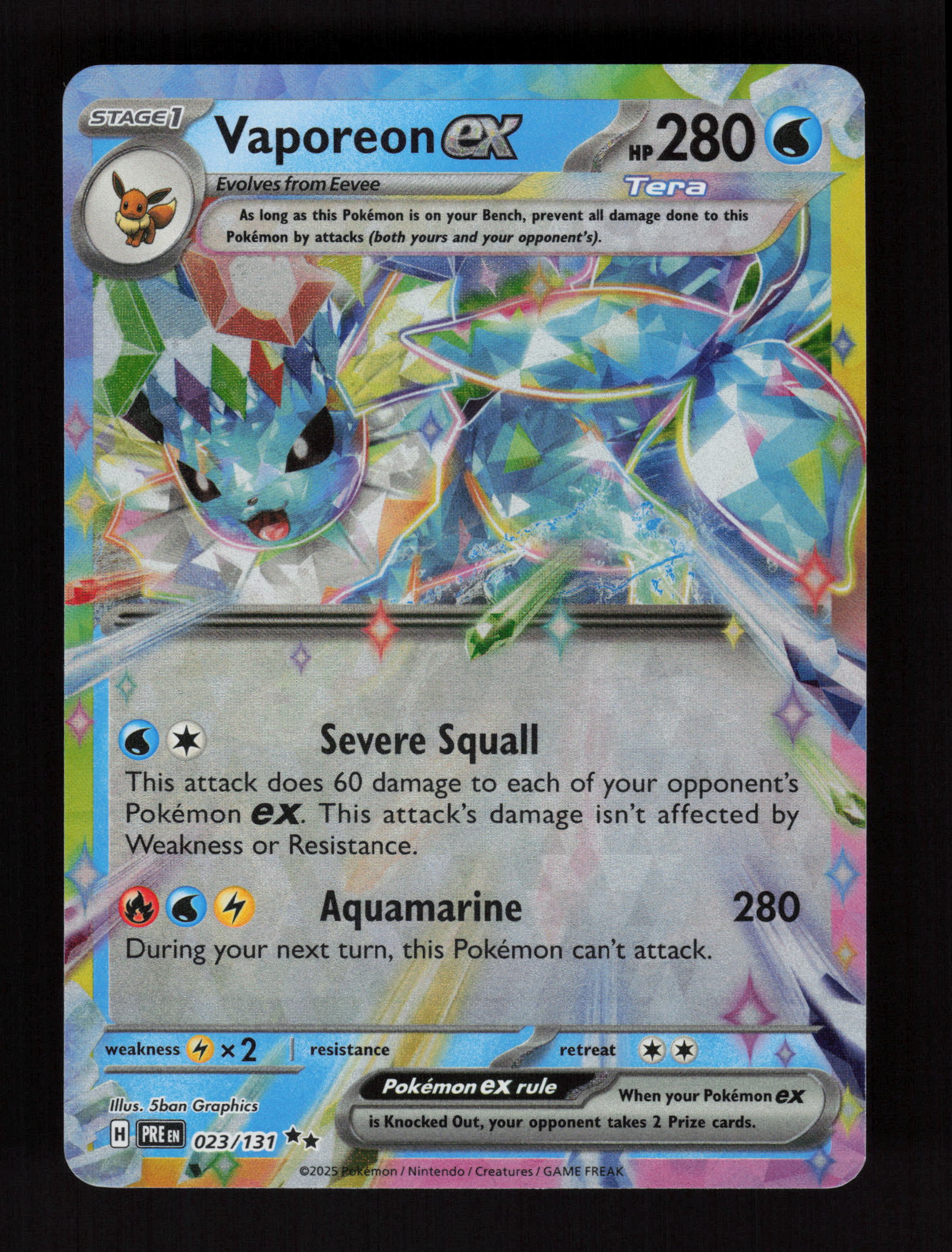 Vaporeon ex - 023/131 - Double Rare - SV: Prismatic Evolutions