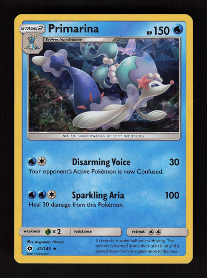 Primarina - (Cracked Ice Holo) 041/149 - Holo Rare - Deck Exclusives