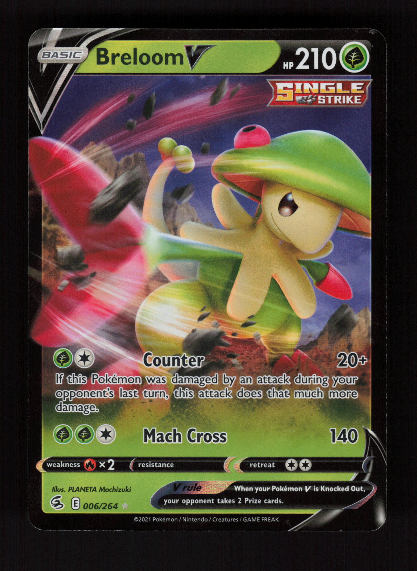 Breloom V 006/264 - Ultra Rare - SWSH08: Fusion Strike
